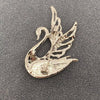 Abalone Shell Silver-Tone Swan Brooch