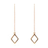 Bronze Geometric Threader Earrings