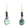 Xavier Genuine Abalone Onyx Earrings